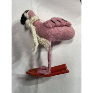 Felt Holiday‎ Skiing Flamingo With Scarf